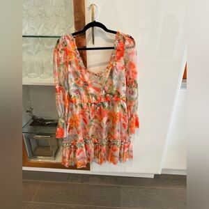 Marchesa notte floral dress